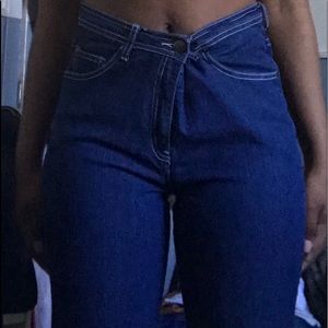 Navy blue Jeans with white stripes never worn